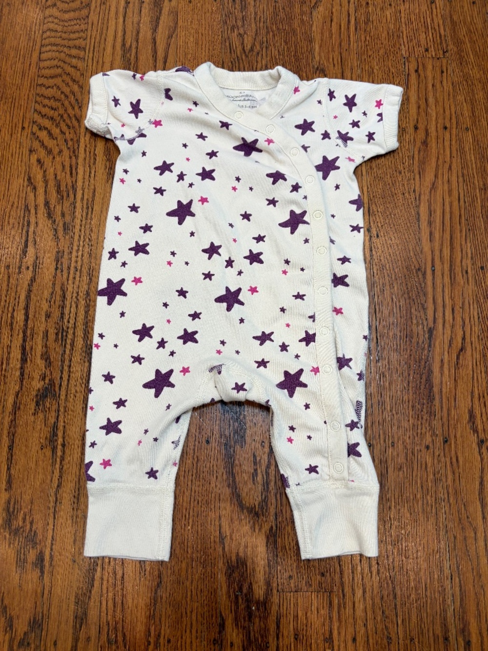Moon and Back by Hanna Andersson Stars Playsuit - Organic cotton - 3-6 months